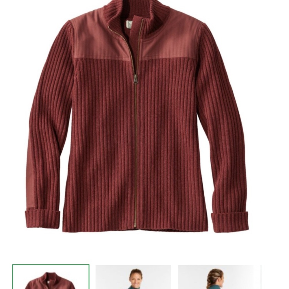 L.L. Bean Maroon Wool Sweater